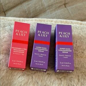 Brightening Moisturizer and Serum Set - Red and Purple